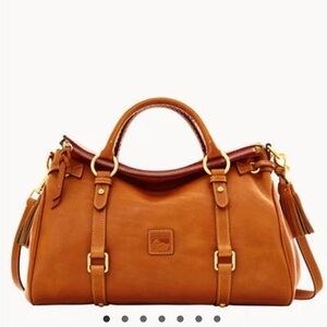 Dooney & Bourke Tan Florentine Large Satchel with Gold Hardware